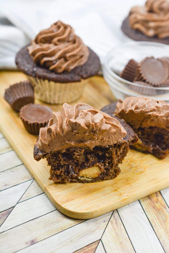 Reeses Peanut Butter Keto Cupcakes
